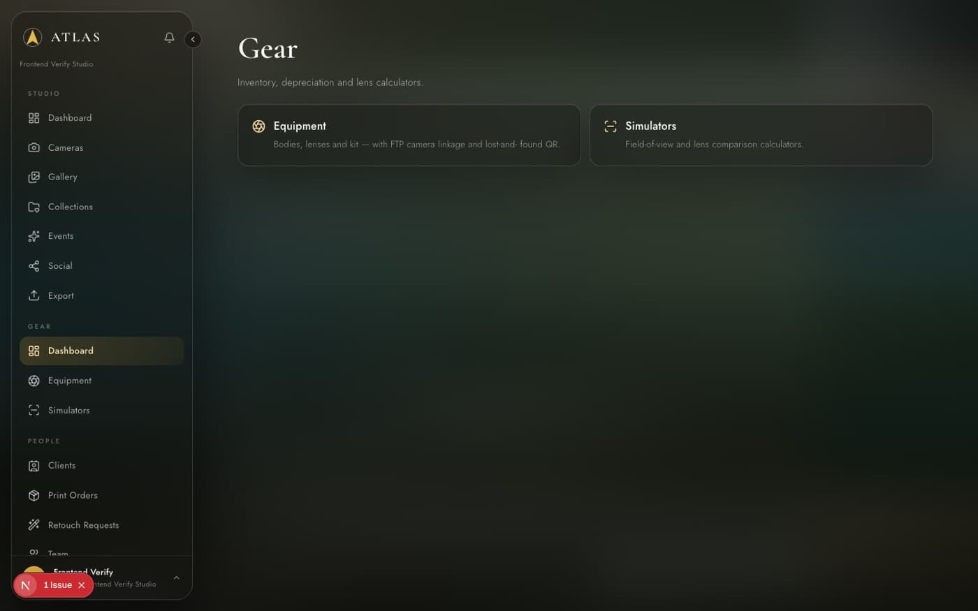 Atlas gear inventory
